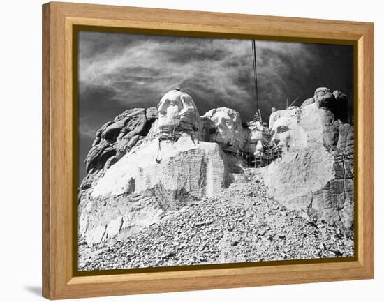 Mount Rushmore Construction-null-Framed Premier Image Canvas