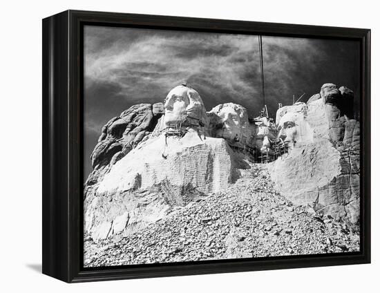 Mount Rushmore Construction-null-Framed Premier Image Canvas