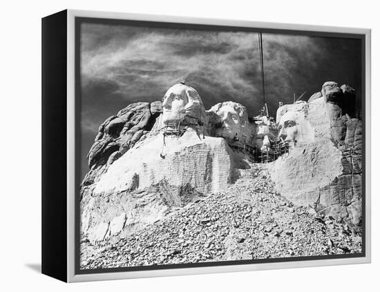 Mount Rushmore Construction-null-Framed Premier Image Canvas