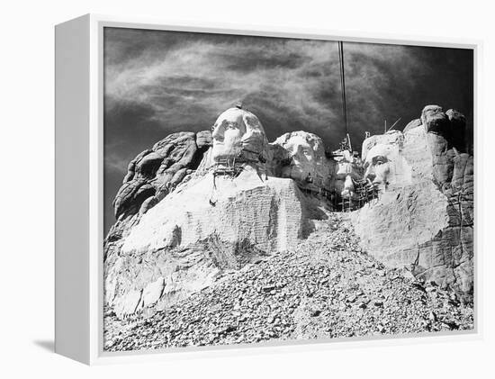 Mount Rushmore Construction-null-Framed Premier Image Canvas