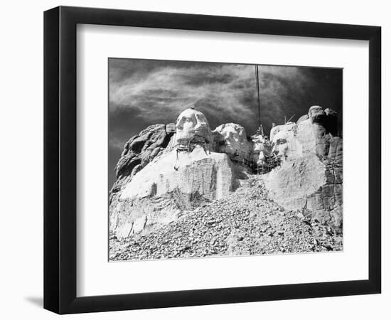 Mount Rushmore Construction-null-Framed Photographic Print