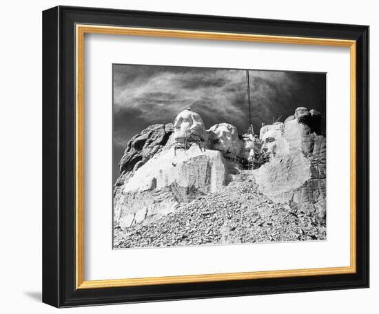 Mount Rushmore Construction-null-Framed Photographic Print