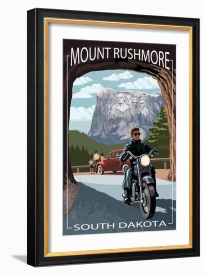 Mount Rushmore National Memorial, South Dakota - Tunnel Scene-Lantern Press-Framed Art Print