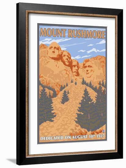 Mount Rushmore National Park, South Dakota-Lantern Press-Framed Art Print