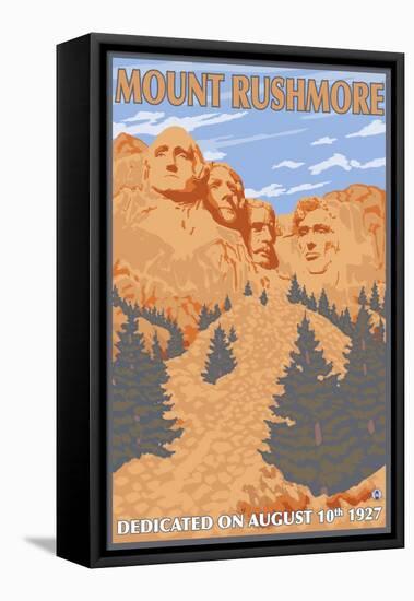 Mount Rushmore National Park, South Dakota-Lantern Press-Framed Stretched Canvas