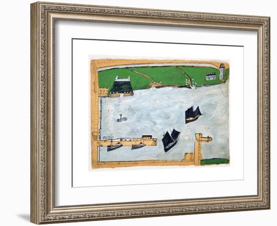 Mount's Bay with St. Michael's Mount-Alfred Wallis-Framed Giclee Print