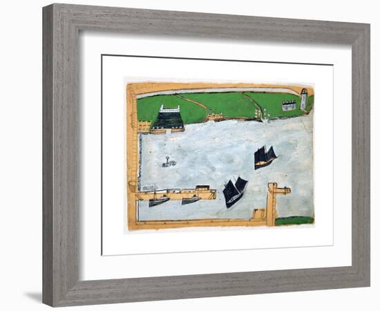 Mount's Bay with St. Michael's Mount-Alfred Wallis-Framed Giclee Print