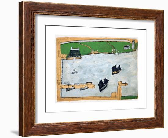 Mount's Bay with St. Michael's Mount-Alfred Wallis-Framed Giclee Print