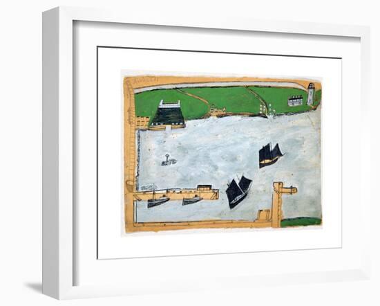 Mount's Bay with St. Michael's Mount-Alfred Wallis-Framed Giclee Print