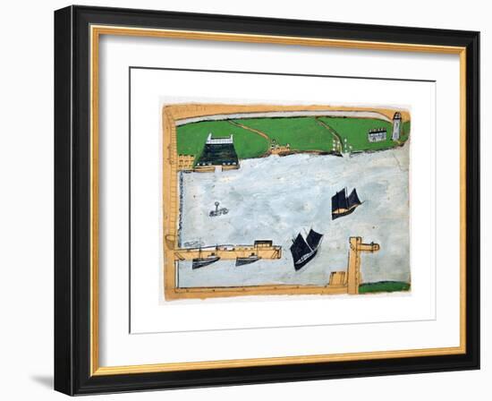 Mount's Bay with St. Michael's Mount-Alfred Wallis-Framed Giclee Print