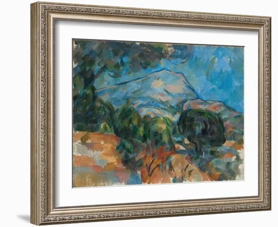 Mount Sainte-Victoire, 1904, by Paul Cezanne, 1839-1906, French Impressionist painting,-Paul Cezanne-Framed Art Print