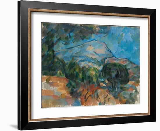 Mount Sainte-Victoire, 1904, by Paul Cezanne, 1839-1906, French Impressionist painting,-Paul Cezanne-Framed Art Print