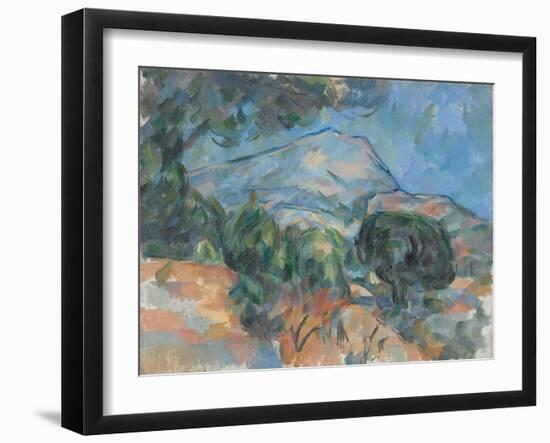 Mount Sainte-Victoire, C.1904 (Oil on Fabric)-Paul Cezanne-Framed Giclee Print