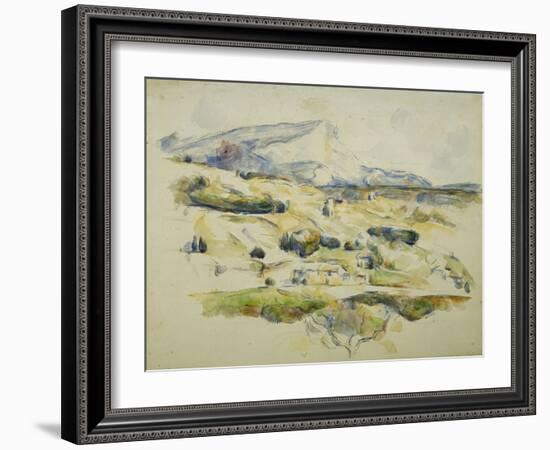 Mount Sainte Victoire looking towards Lauves-Paul Cézanne-Framed Giclee Print