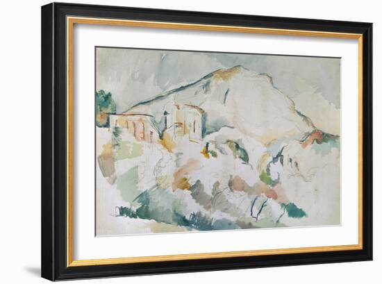 Mount Sainte-Victoire-Paul Cézanne-Framed Giclee Print