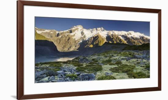 Mount Sefton, Hooker River, Mount Cook National Park, Canterbury, South Island, New Zealand-Rainer Mirau-Framed Premium Photographic Print