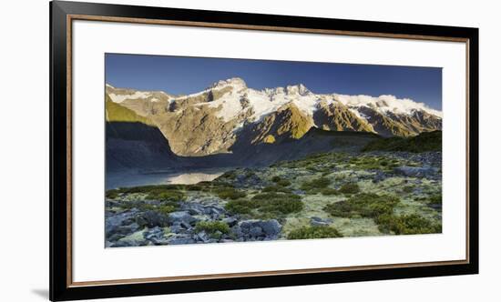 Mount Sefton, Hooker River, Mount Cook National Park, Canterbury, South Island, New Zealand-Rainer Mirau-Framed Premium Photographic Print