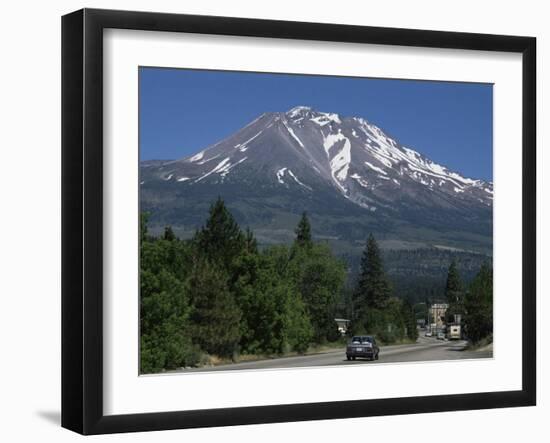 Mount Shasta, a Dormant Volcano with Glaciers, 14161 Ft High, California-Tony Waltham-Framed Photographic Print