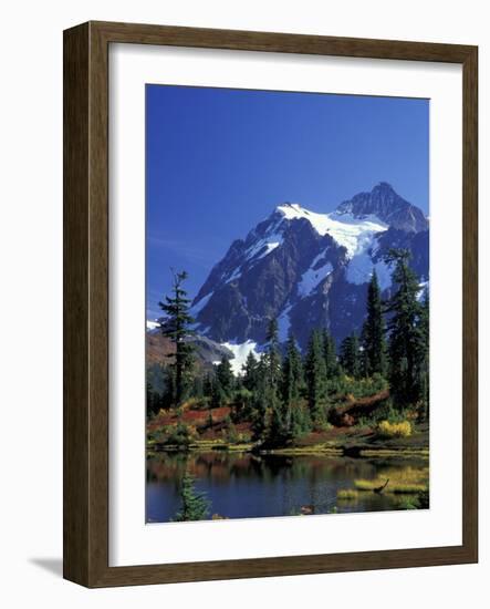 Mount Shuksan and Picture Lake, Heather Meadows, Washington, USA-Jamie & Judy Wild-Framed Photographic Print