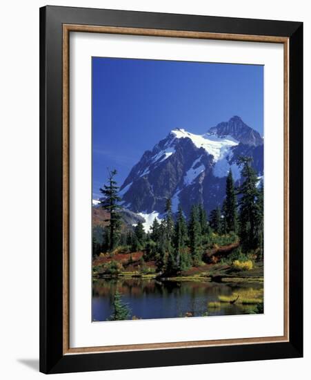 Mount Shuksan and Picture Lake, Heather Meadows, Washington, USA-Jamie & Judy Wild-Framed Photographic Print