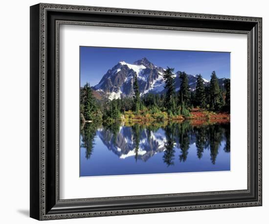 Mount Shuksan at Picture Lake, Heather Meadows, Washington, USA-Jamie & Judy Wild-Framed Photographic Print