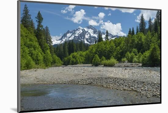 Mount Shuksan from the Nooksack River, North Cascades, Washington State.-Alan Majchrowicz-Mounted Photographic Print