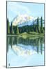 Mount Shuksan (Image Only)-Lantern Press-Mounted Art Print