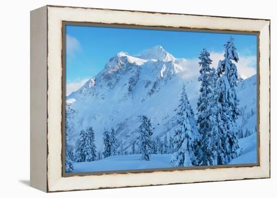 Mount Shuksan in winter North Cascades, Washington State-Alan Majchrowicz-Framed Premier Image Canvas