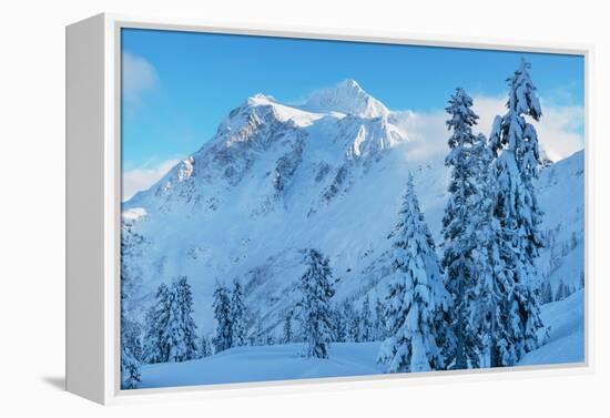 Mount Shuksan in winter North Cascades, Washington State-Alan Majchrowicz-Framed Premier Image Canvas