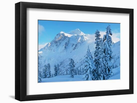 Mount Shuksan in winter North Cascades, Washington State-Alan Majchrowicz-Framed Photographic Print