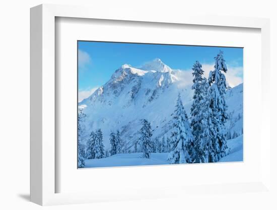 Mount Shuksan in winter North Cascades, Washington State-Alan Majchrowicz-Framed Photographic Print
