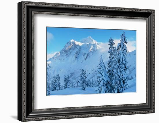Mount Shuksan in winter North Cascades, Washington State-Alan Majchrowicz-Framed Photographic Print