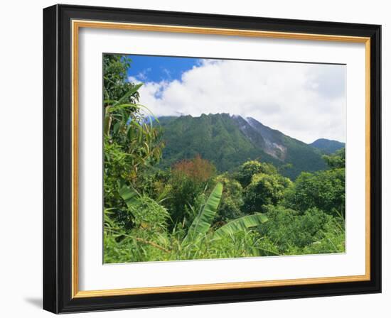 Mount Sibayak, 2094M High, an Active Volcano in the Karo Highlands, Sumatra, Indonesia-Robert Francis-Framed Photographic Print
