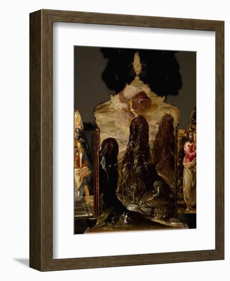 Mount Sinai, Portable Triptych Altar-El Greco-Framed Giclee Print