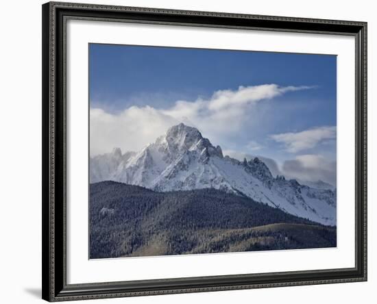 Mount Sneffels with Fresh Snow, San Juan Mountains, Uncompahgre National Forest, Colorado, USA-James Hager-Framed Photographic Print