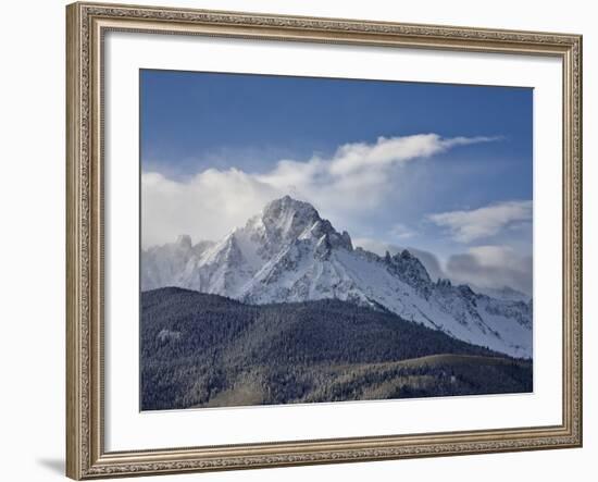 Mount Sneffels with Fresh Snow, San Juan Mountains, Uncompahgre National Forest, Colorado, USA-James Hager-Framed Photographic Print