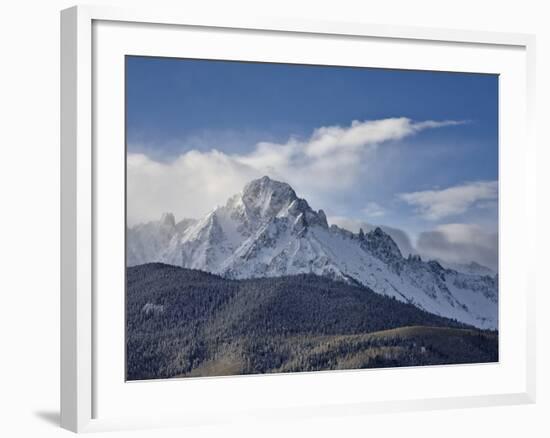 Mount Sneffels with Fresh Snow, San Juan Mountains, Uncompahgre National Forest, Colorado, USA-James Hager-Framed Photographic Print