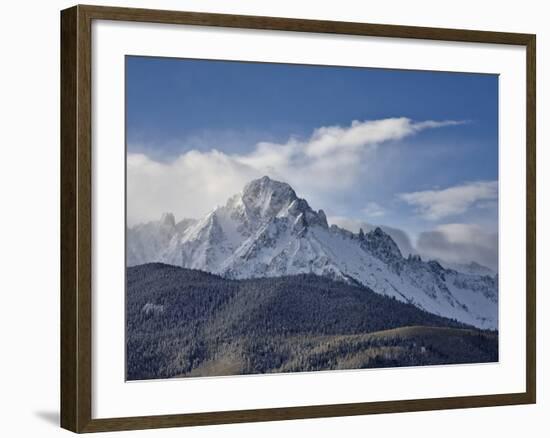 Mount Sneffels with Fresh Snow, San Juan Mountains, Uncompahgre National Forest, Colorado, USA-James Hager-Framed Photographic Print