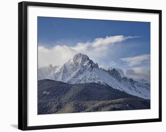 Mount Sneffels with Fresh Snow, San Juan Mountains, Uncompahgre National Forest, Colorado, USA-James Hager-Framed Photographic Print