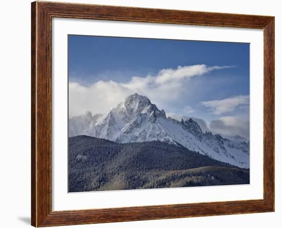 Mount Sneffels with Fresh Snow, San Juan Mountains, Uncompahgre National Forest, Colorado, USA-James Hager-Framed Photographic Print