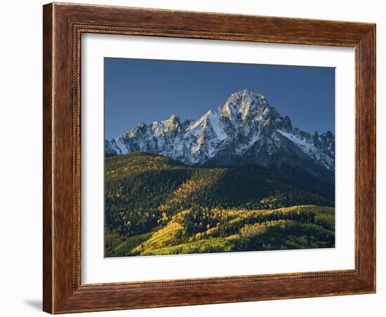 Mount Sneffels with Snow in the Fall-James Hager-Framed Photographic Print