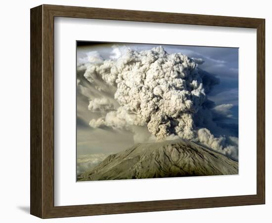 Mount St. Helen's Erupts-null-Framed Photographic Print