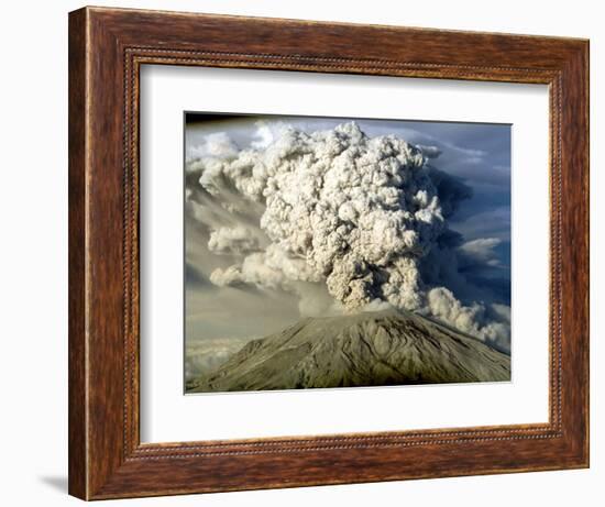 Mount St. Helen's Erupts-null-Framed Photographic Print