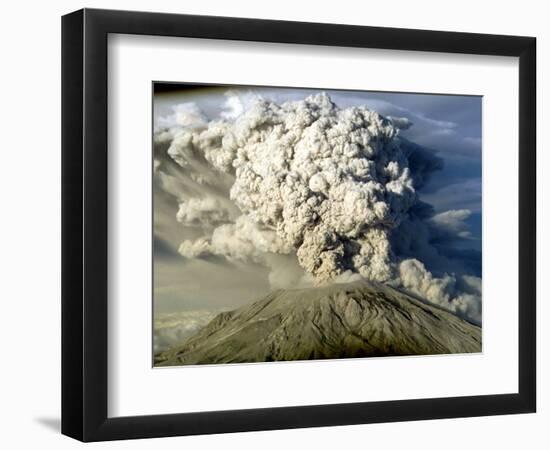 Mount St. Helen's Erupts-null-Framed Photographic Print