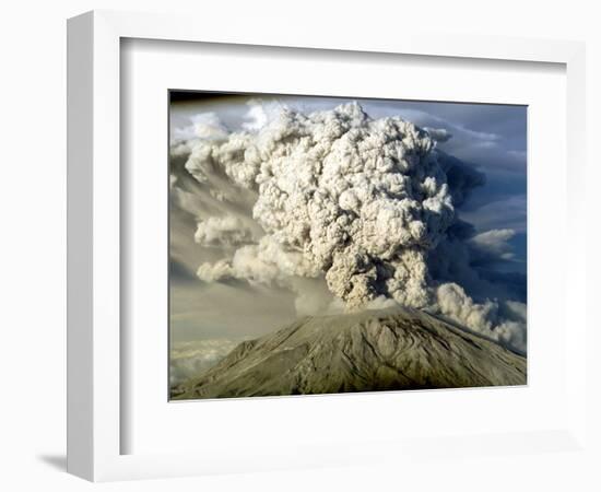 Mount St. Helen's Erupts-null-Framed Photographic Print