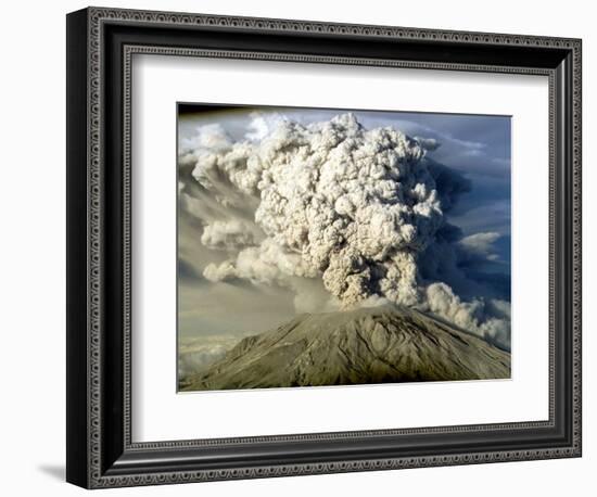 Mount St. Helen's Erupts-null-Framed Photographic Print