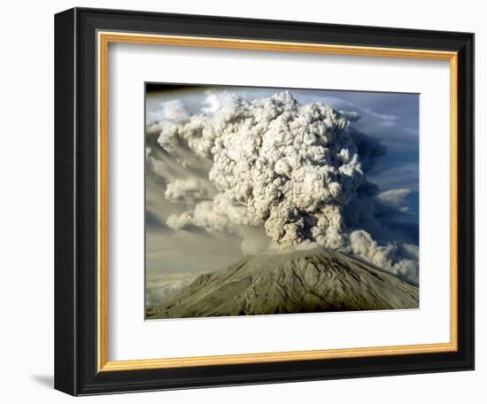 Mount St. Helen's Erupts-null-Framed Photographic Print