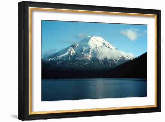 Mount St. Helens and Spirit Lake in August 1973 When its Summit Was 9,677 Ft-null-Framed Photo