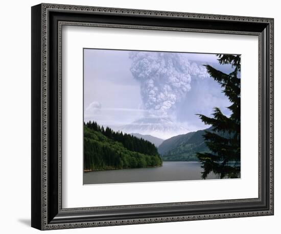 Mount St. Helens Erupting-Steve Terrill-Framed Photographic Print