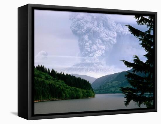 Mount St. Helens Erupting-Steve Terrill-Framed Premier Image Canvas